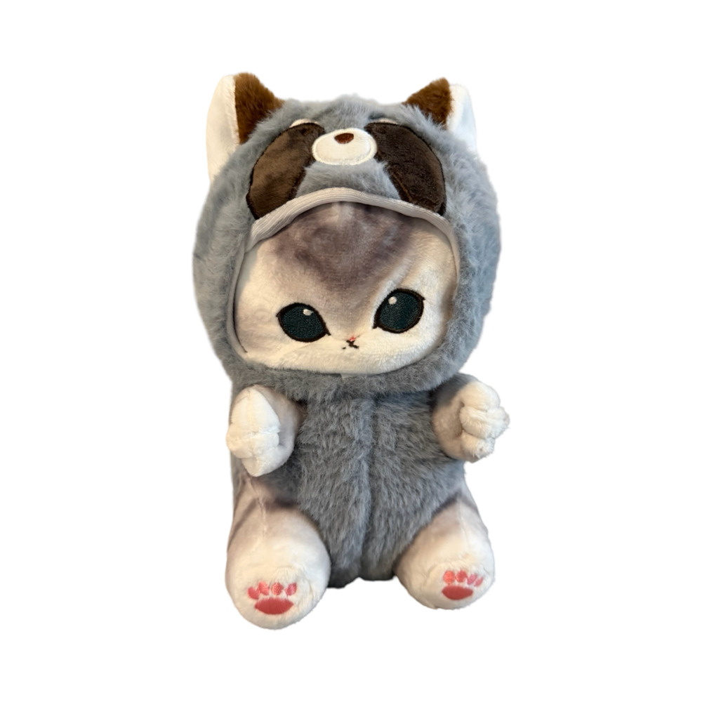 Mofusand Pote Tama Racooncat Stuffed Toy (Racoon Cat Gray) Plush Doll New Japan
